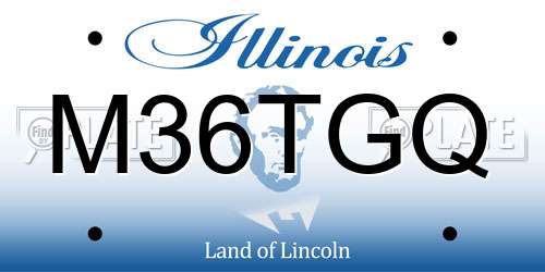 M36TGQ Illinois License Plate