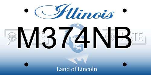 M374NB Illinois License Plate