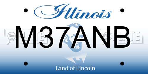 M37ANB Illinois License Plate
