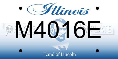 M4016E Illinois License Plate