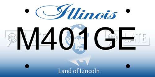 M401GE Illinois License Plate