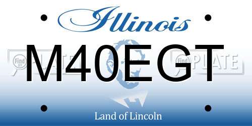 M40EGT Illinois License Plate