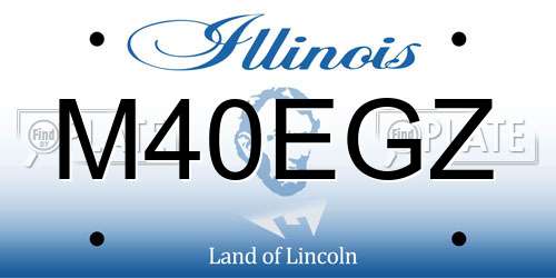 M40EGZ Illinois License Plate