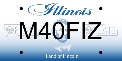 M40FIZ Illinois License Plate