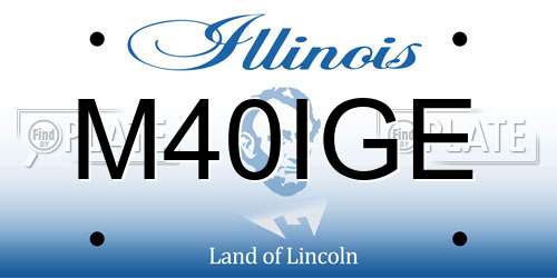 M40IGE Illinois License Plate