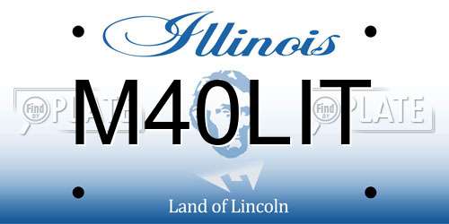 M40LIT Illinois License Plate