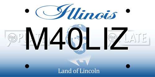 M40LIZ Illinois License Plate