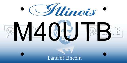 M40UTB Illinois License Plate