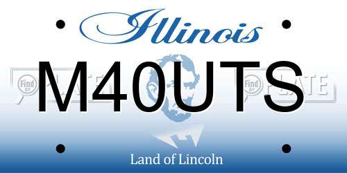 M40UTS Illinois License Plate