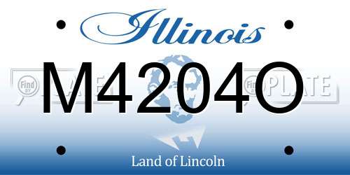 M4204O Illinois License Plate