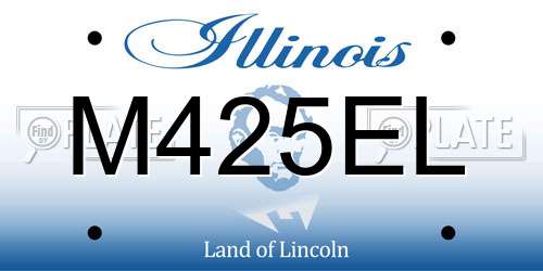 M425EL Illinois License Plate