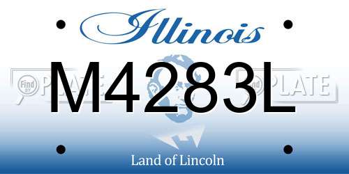 M4283L Illinois License Plate