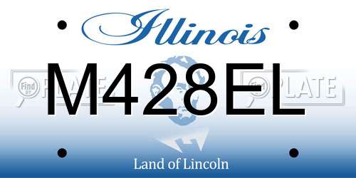 M428EL Illinois License Plate