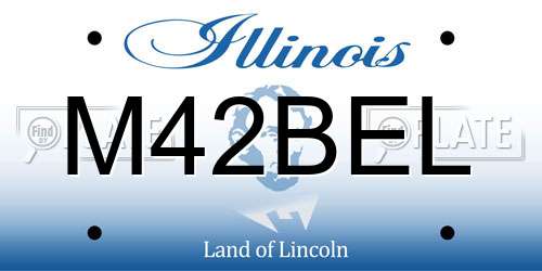M42BEL Illinois License Plate
