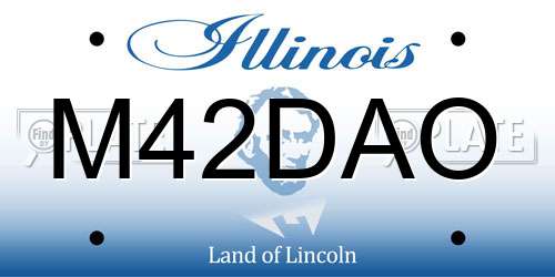 M42DAO Illinois License Plate