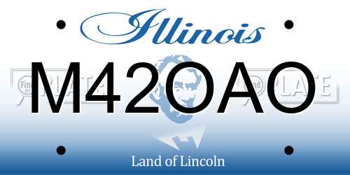 M42OAO Illinois License Plate