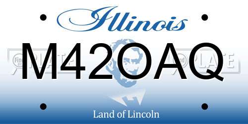 M42OAQ Illinois License Plate