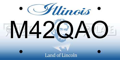 M42QAO Illinois License Plate