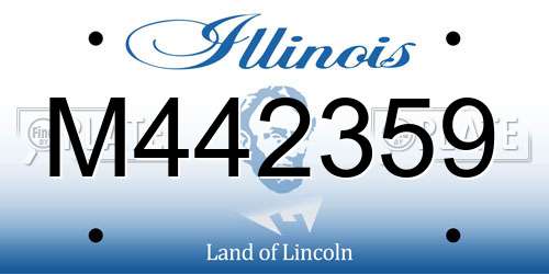 M442359 Illinois License Plate