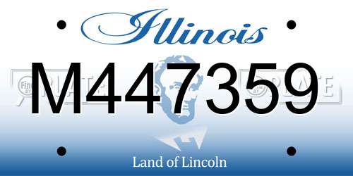 M447359 Illinois License Plate