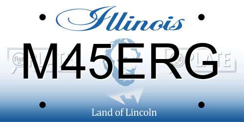 M45ERG Illinois License Plate