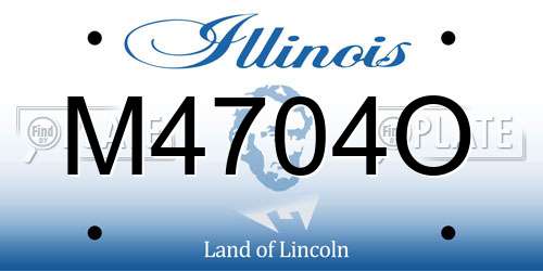 M4704O Illinois License Plate