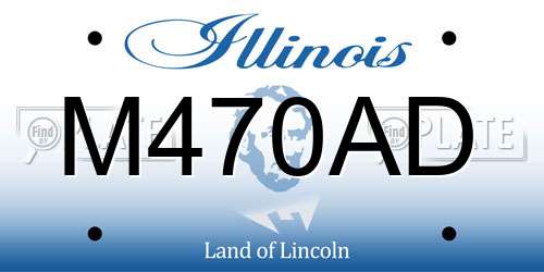 M470AD Illinois License Plate