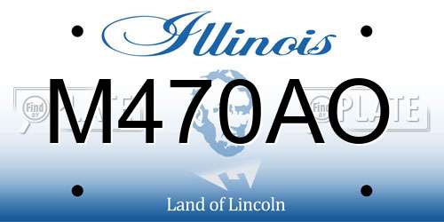 M470AO Illinois License Plate