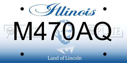 M470AQ Illinois License Plate