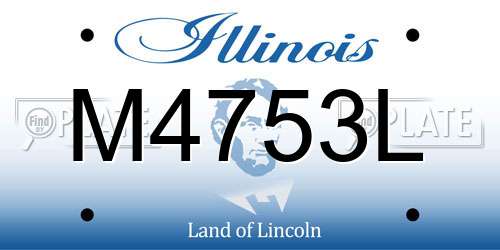 M4753L Illinois License Plate