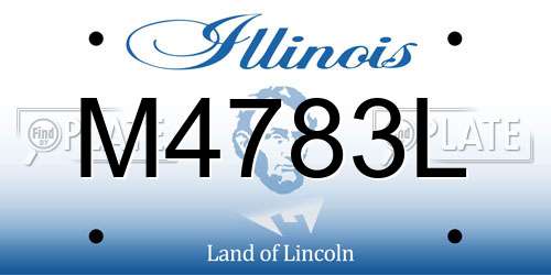 M4783L Illinois License Plate