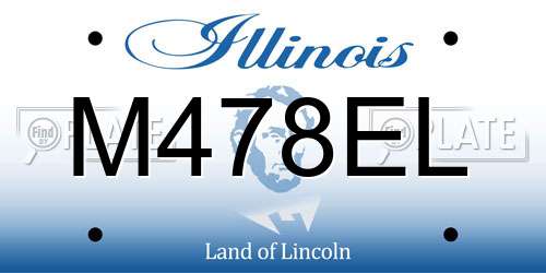M478EL Illinois License Plate