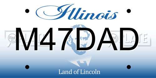 M47DAD Illinois License Plate