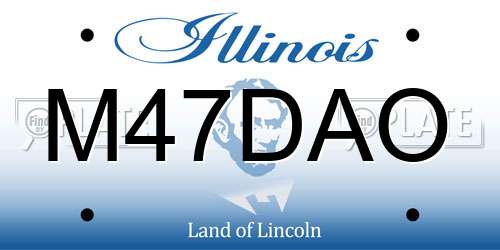 M47DAO Illinois License Plate