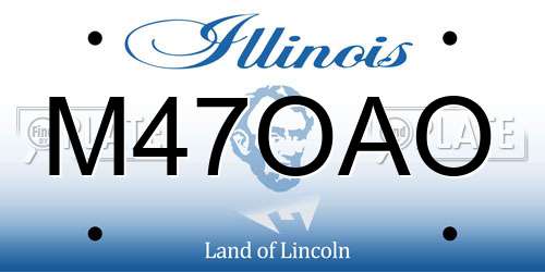 M47OAO Illinois License Plate