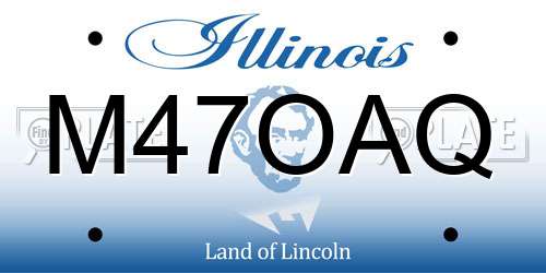 M47OAQ Illinois License Plate