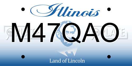 M47QAO Illinois License Plate