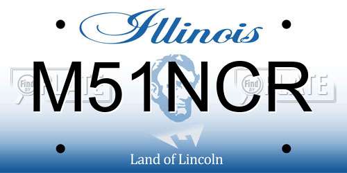 M51NCR Illinois License Plate
