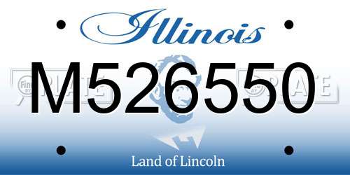 M526550 Illinois License Plate