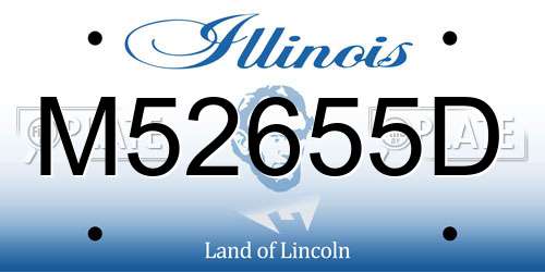 M52655D Illinois License Plate