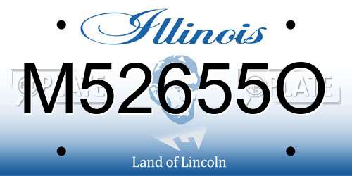 M52655O Illinois License Plate