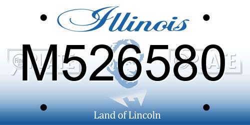 M526580 Illinois License Plate