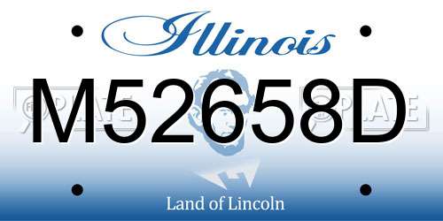 M52658D Illinois License Plate