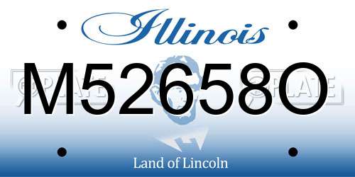 M52658O Illinois License Plate