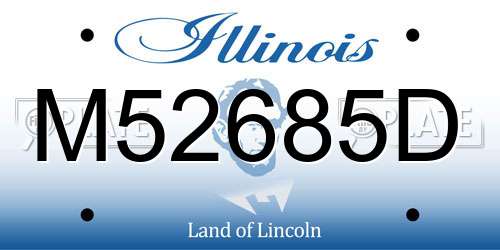 M52685D Illinois License Plate