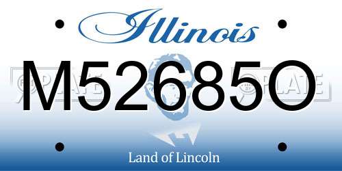 M52685O Illinois License Plate