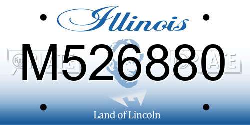 M526880 Illinois License Plate