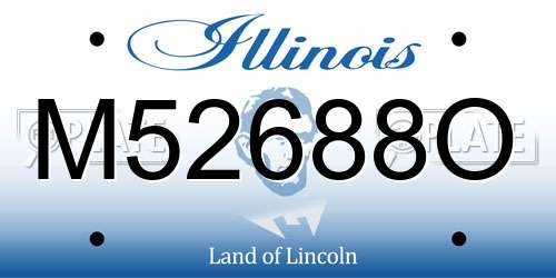 M52688O Illinois License Plate