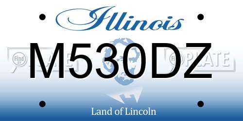 M530DZ Illinois License Plate