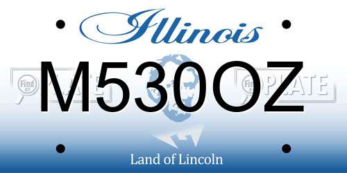 M530OZ Illinois License Plate